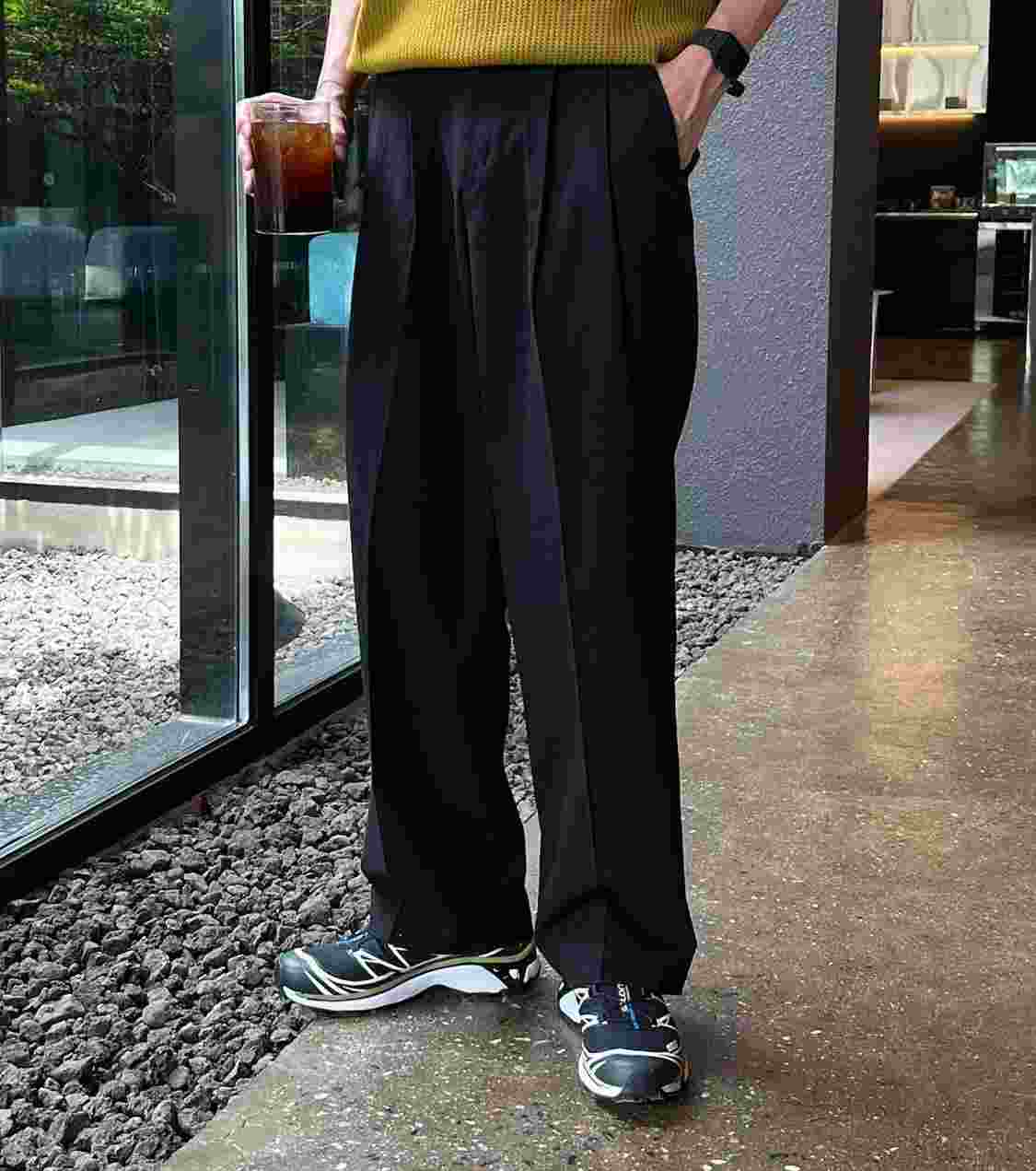 LEVARN韓國直郵東大門代購女裝新品職業真品休閑休閑褲亞麻LEVARN-男裝休閑褲