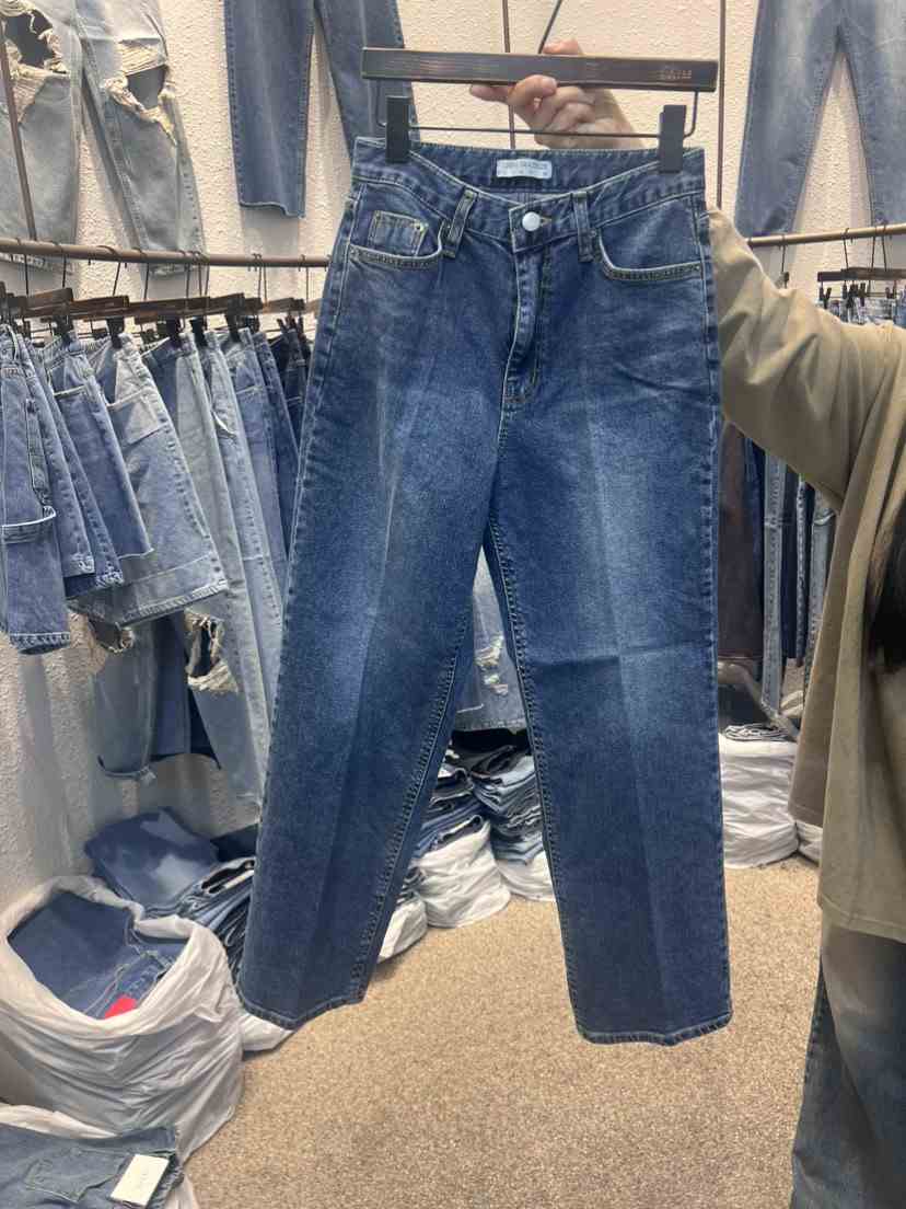 AIM韓國直郵東大門實拍女裝新品休閑職業24春夏時尚牛仔褲AIM牛仔褲