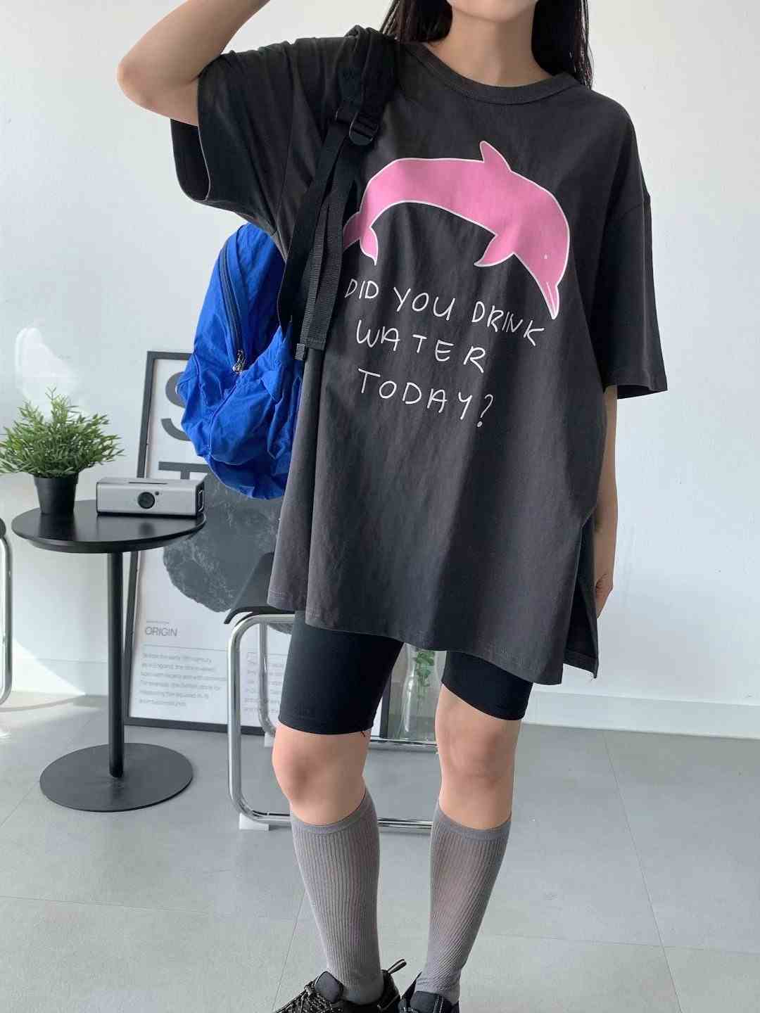 MODNEY韓國直郵女裝新款休閑時尚推薦職業人氣24春夏熱賣T恤TWOWAYT恤