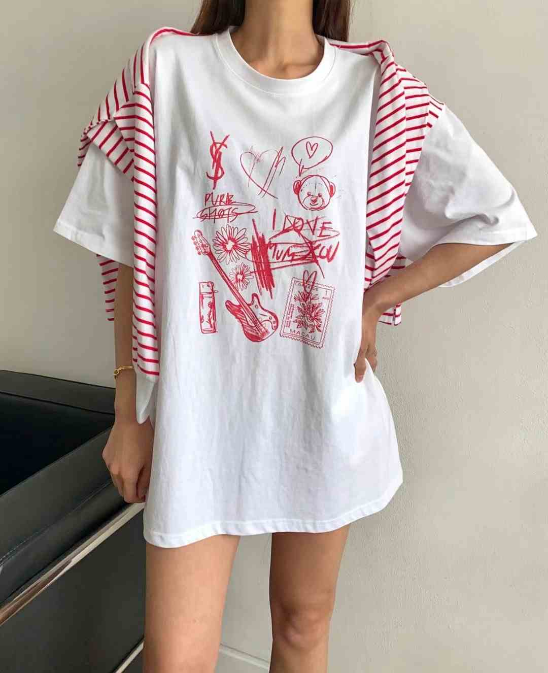 MODNEY韓國直郵東大門代購女裝新品推薦職業人氣熱賣時尚T恤TWOWAYT恤