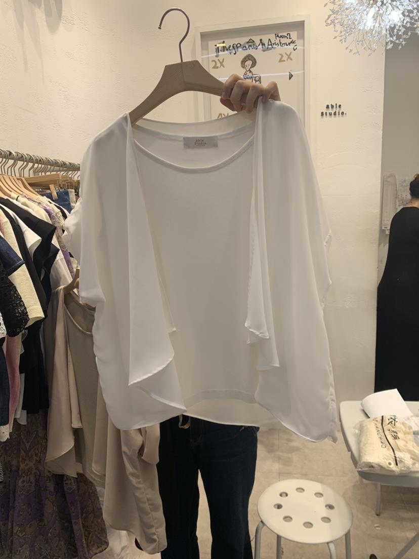 ABLE STUDIO韓國直郵東大門實拍女裝新品人氣職業襯衫蕾絲衫CONFETTI襯衫/蕾絲衫