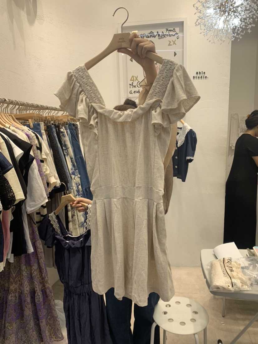 ABLE STUDIO直郵韓國代購女裝新款休閑時尚熱賣連體褲亞麻CONFETTI連體褲