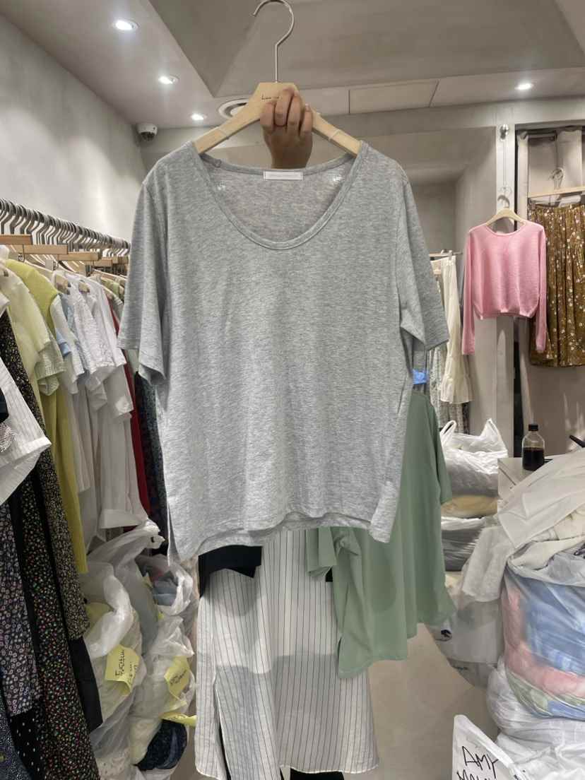 LOGROAD韓國直郵東大門實拍女裝新款24春夏人氣真品職業T恤LOG ROADT恤