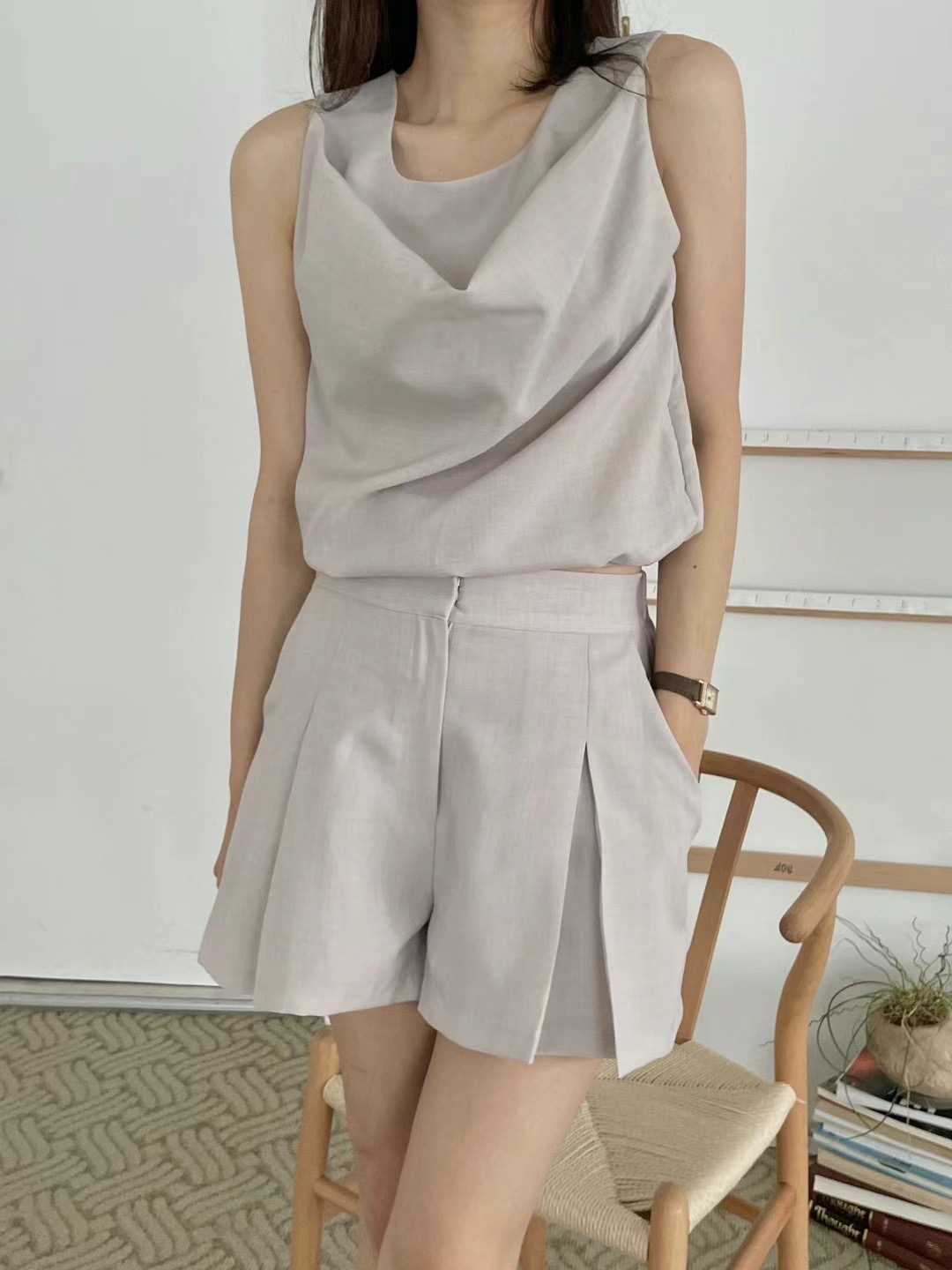 A.SOLE韓國直郵東大門代購女裝新品真品24春夏人氣吊帶背心J.A.D吊帶/背心