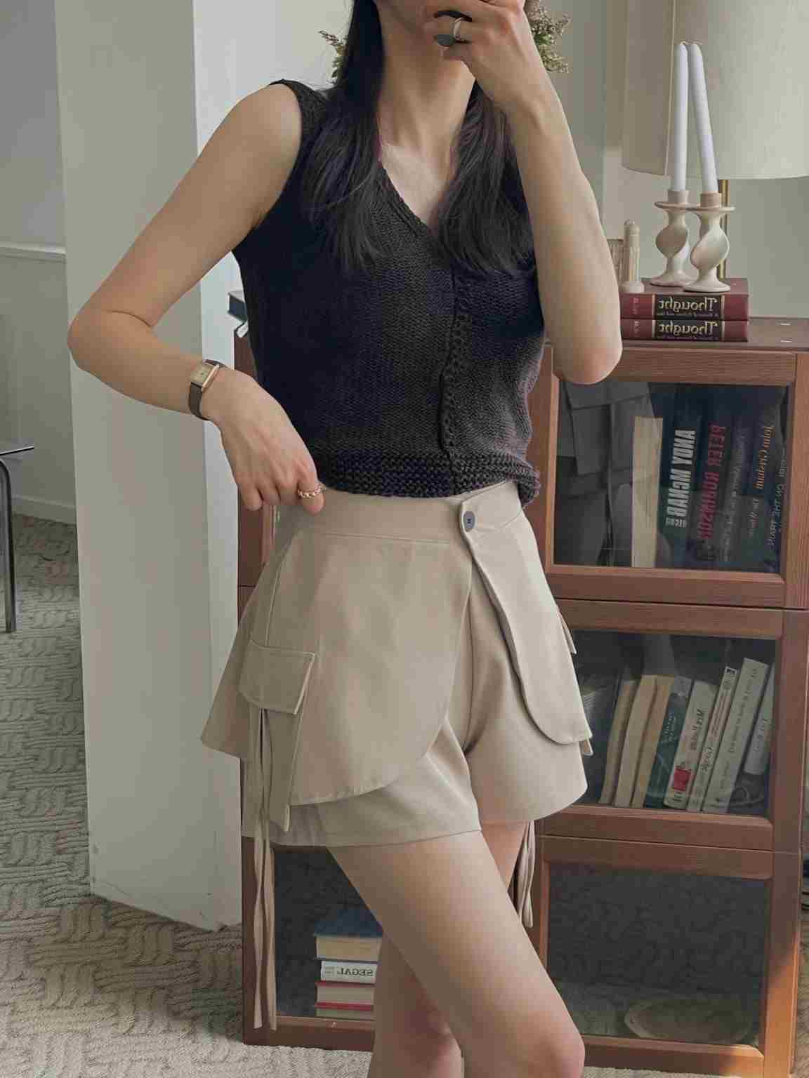 A.SOLE韓國直郵女裝新款熱賣休閑職業24春夏時尚真品裙褲J.A.D裙褲