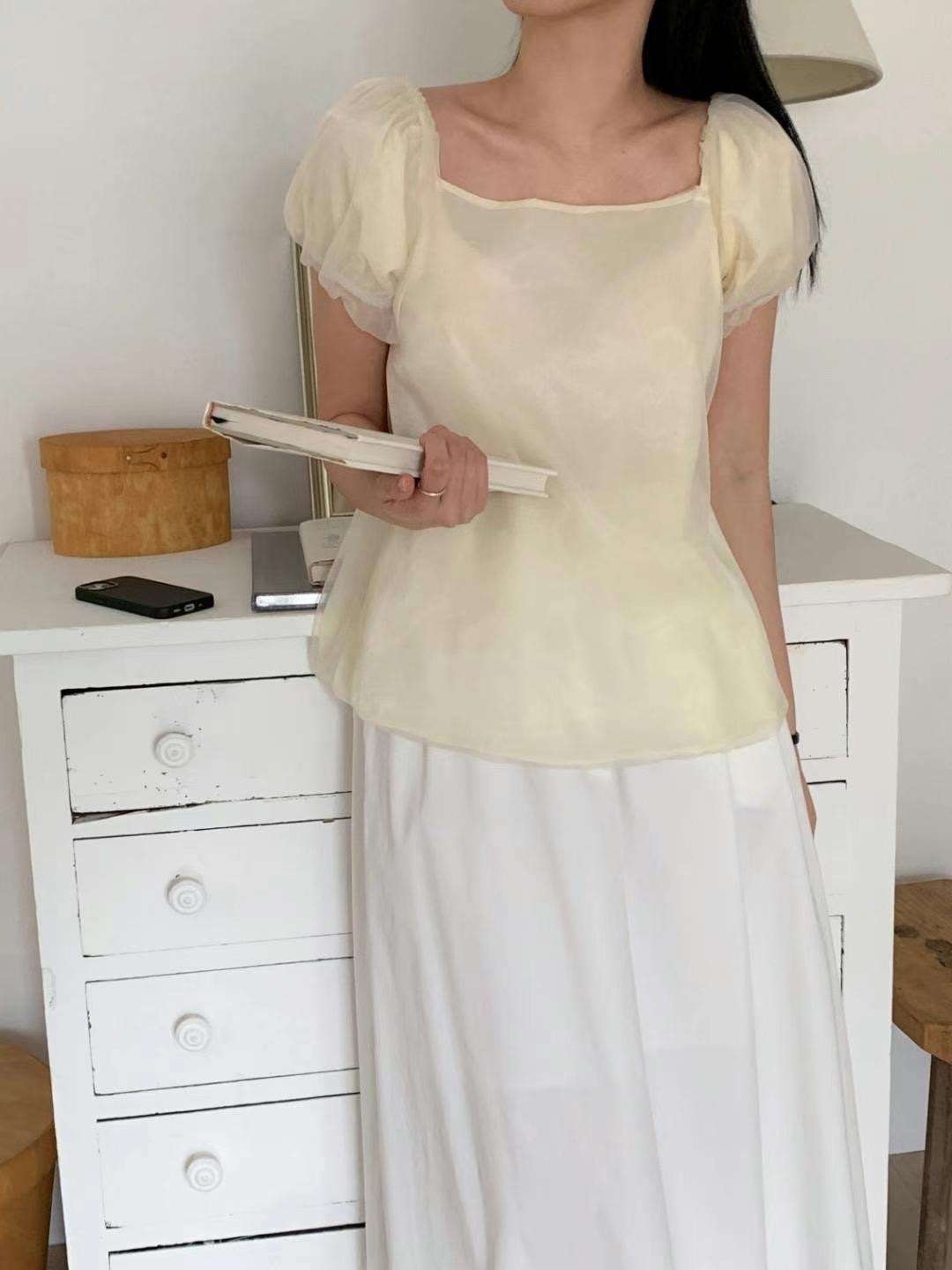 CIRCLE-써클-T韓國直郵女裝新品推薦休閑熱賣職業襯衫蕾絲衫CIRCLE襯衫/蕾絲衫