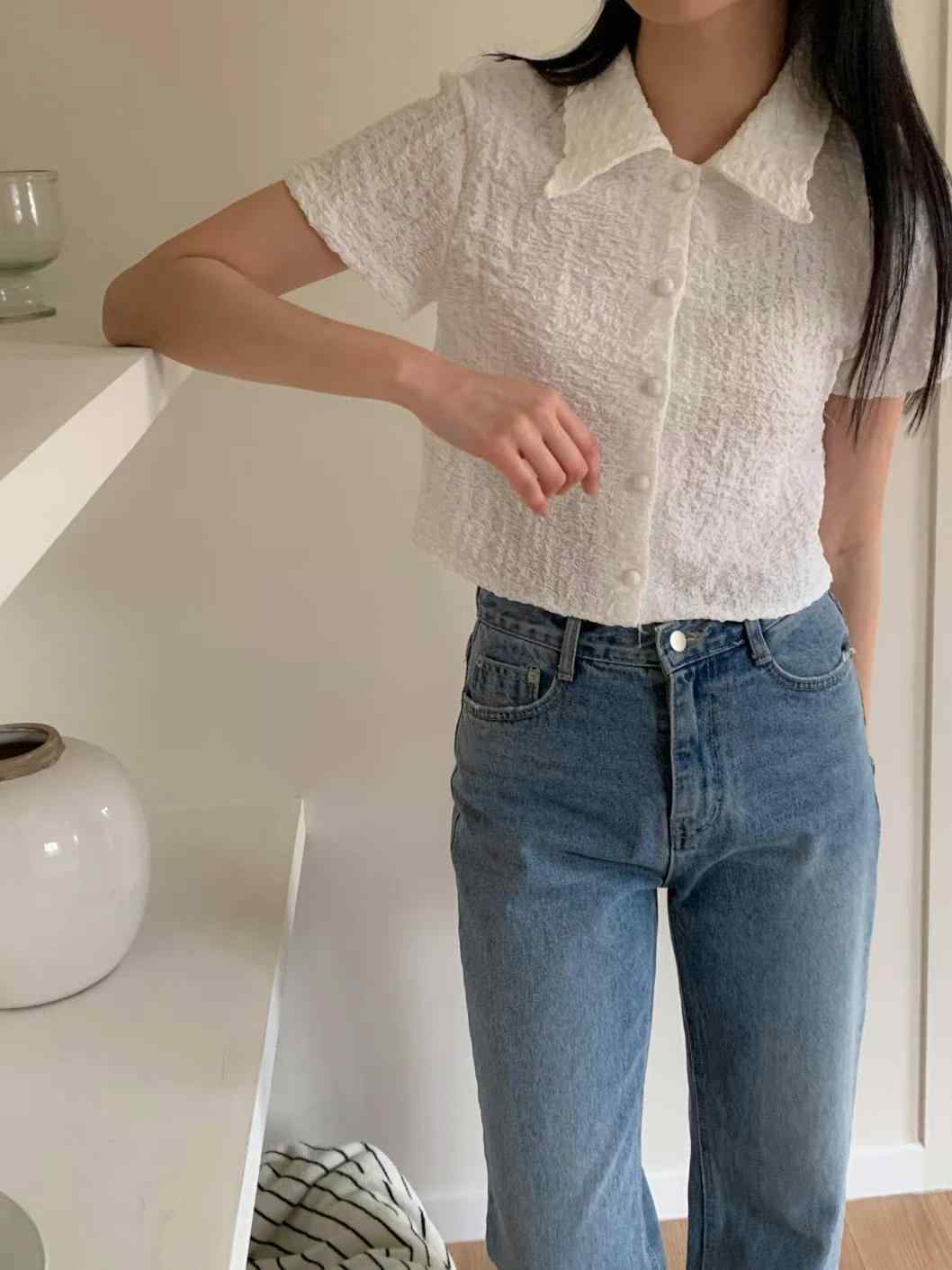 CIRCLE-써클-T韓國直郵東大門代購女裝新款職業襯衫蕾絲衫CIRCLE襯衫/蕾絲衫