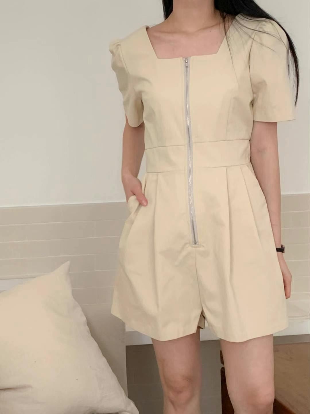 CIRCLE-써클-T韓國直郵女裝新品休閑真品職業熱賣連體褲拉鏈CIRCLE連體褲