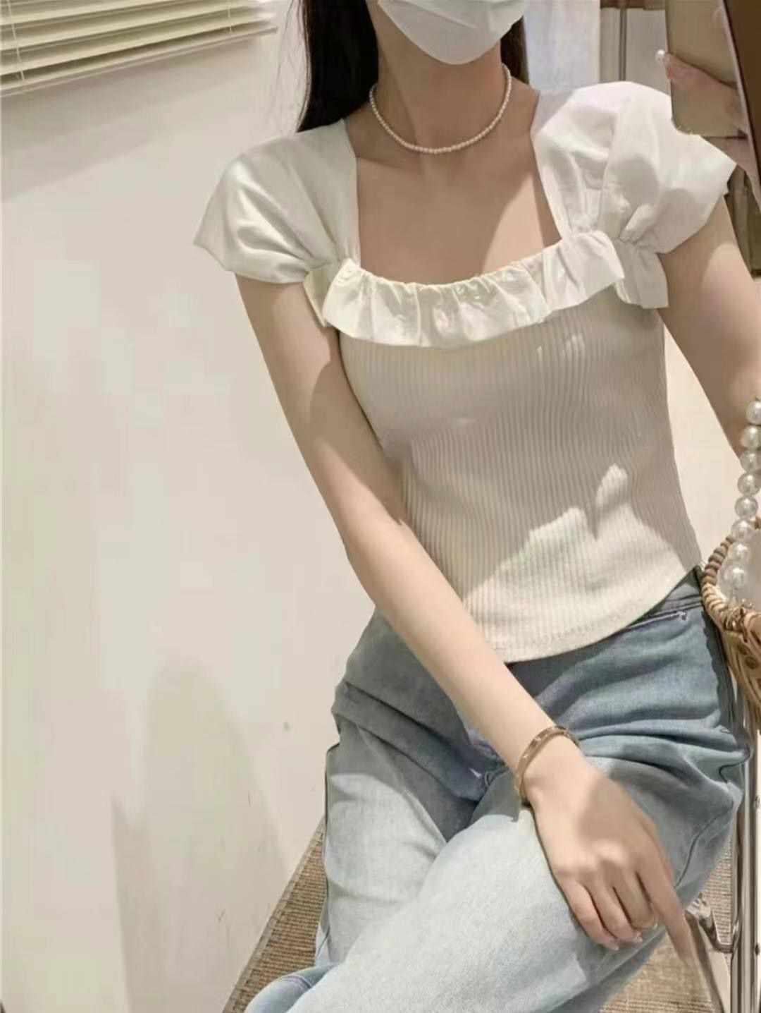 DDUIRYUN韓國直郵東大門代購女裝新品真品熱賣休閑襯衫蕾絲衫DDUIRYUN襯衫/蕾絲衫