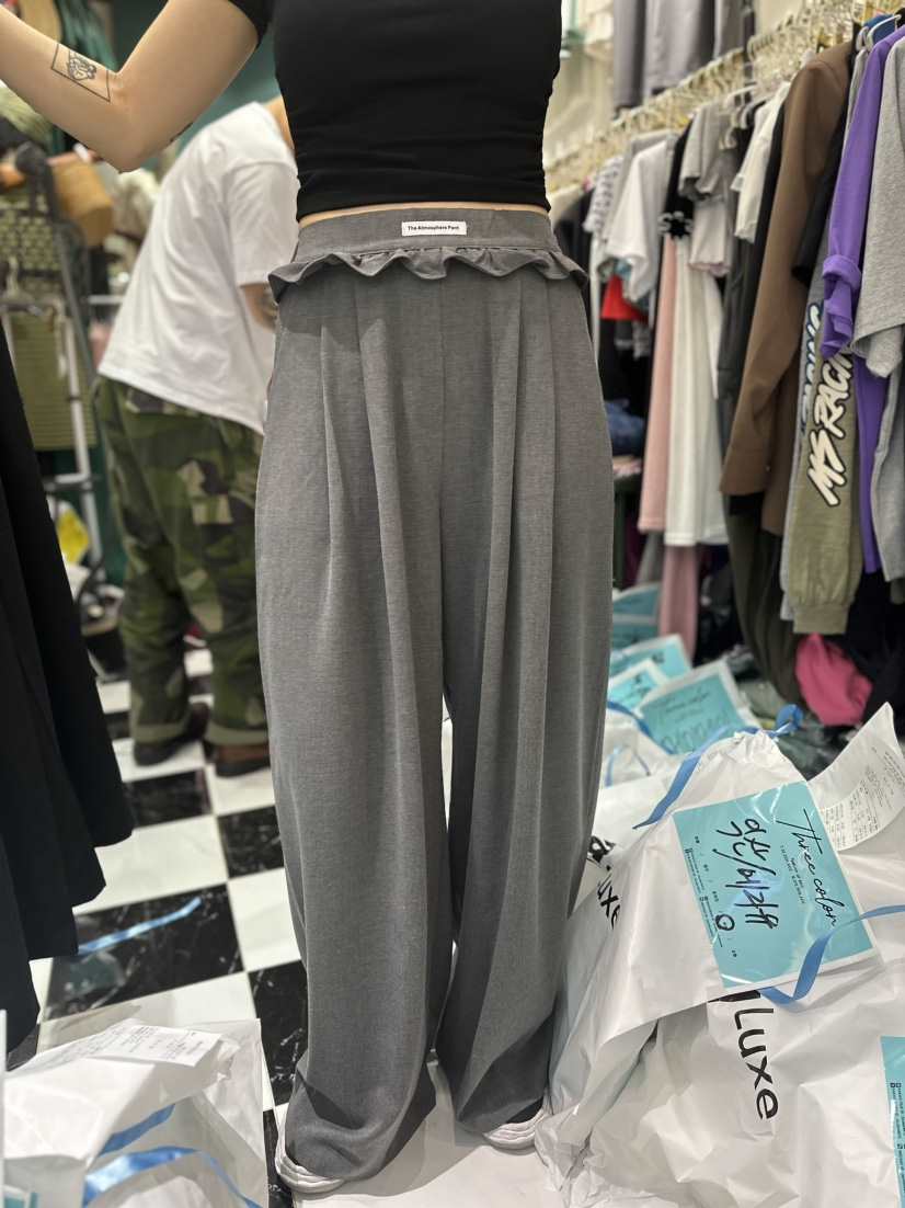 Three color韓國直郵東大門實拍女裝新品休閑推薦時尚休閑褲Three color休閑褲