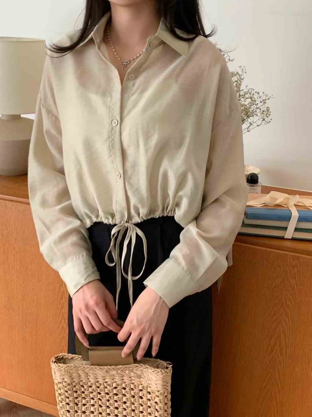 BYBEST韓國直郵東大門代購女裝新品24春夏推薦襯衫蕾絲衫BYBEST襯衫/蕾絲衫