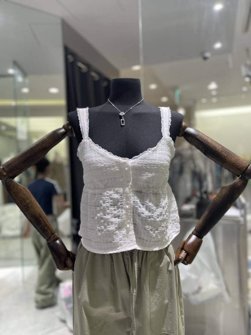 KIRKE直郵韓國代購女裝新款人氣時尚熱賣真品24春夏吊帶背心蕾絲VERVE吊帶/背心