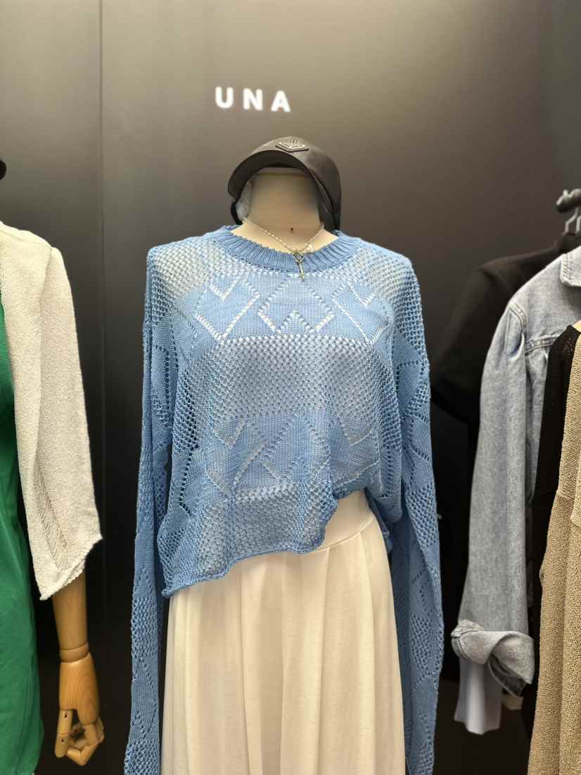 UNA韓國直郵女裝新品時尚休閑24春夏職業推薦真品熱賣針織衫THEMAY/UNA針織衫