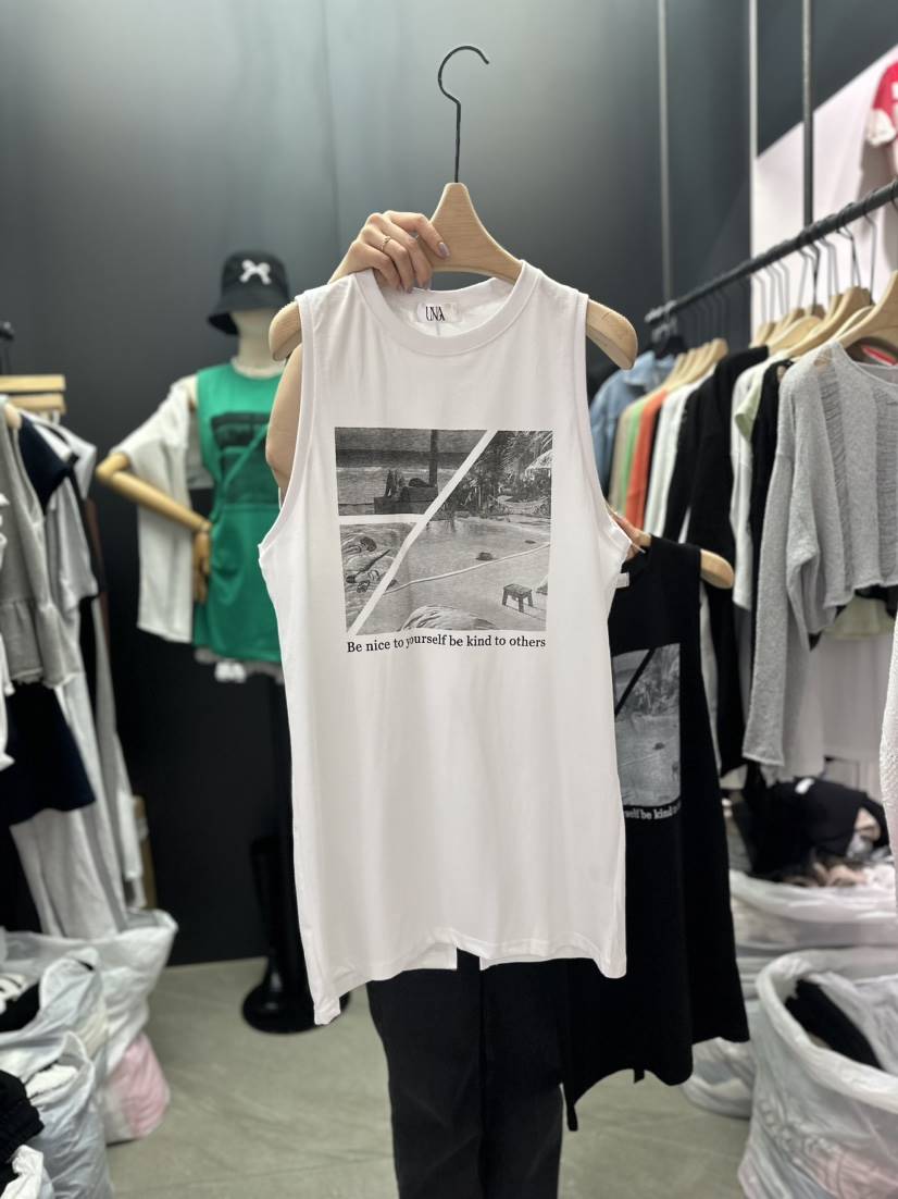 UNA直郵韓國代購女裝新款推薦24春夏人氣時尚休閑吊帶背心THEMAY/UNA吊帶/背心