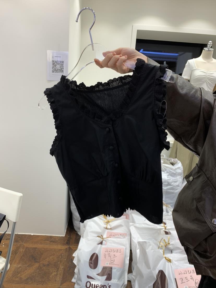 ANOES直郵韓國代購女裝新品熱賣人氣真品職業休閑襯衫蕾絲衫ANOES襯衫/蕾絲衫