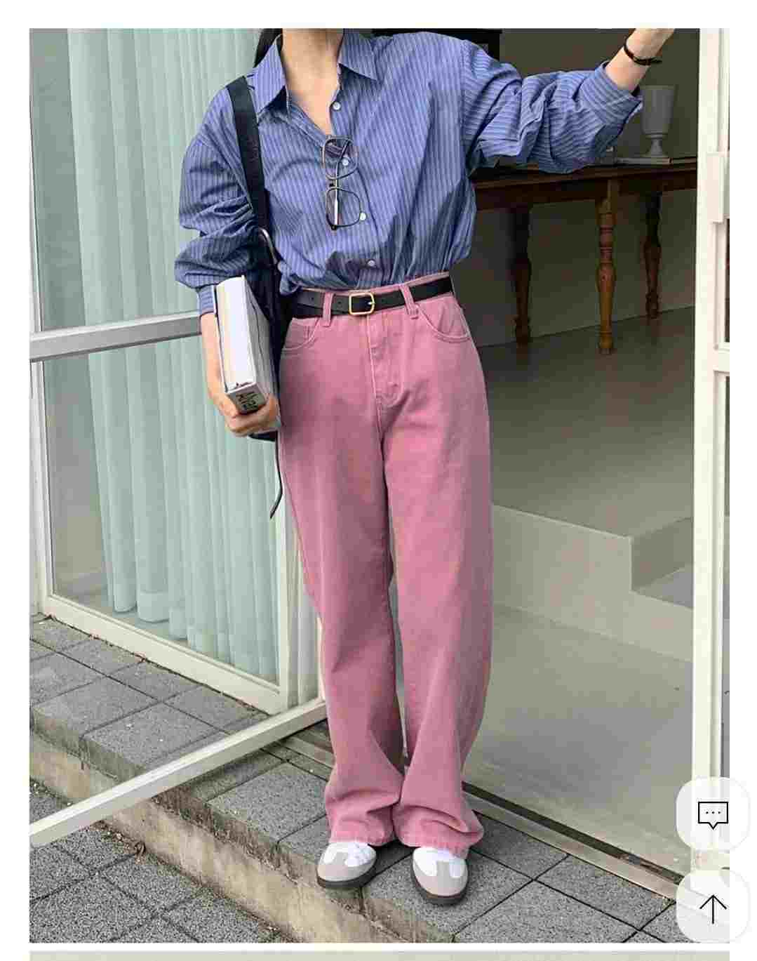 BLOCK直郵韓國代購女裝新款24春夏休閑人氣真品推薦牛仔褲BLOCK牛仔褲