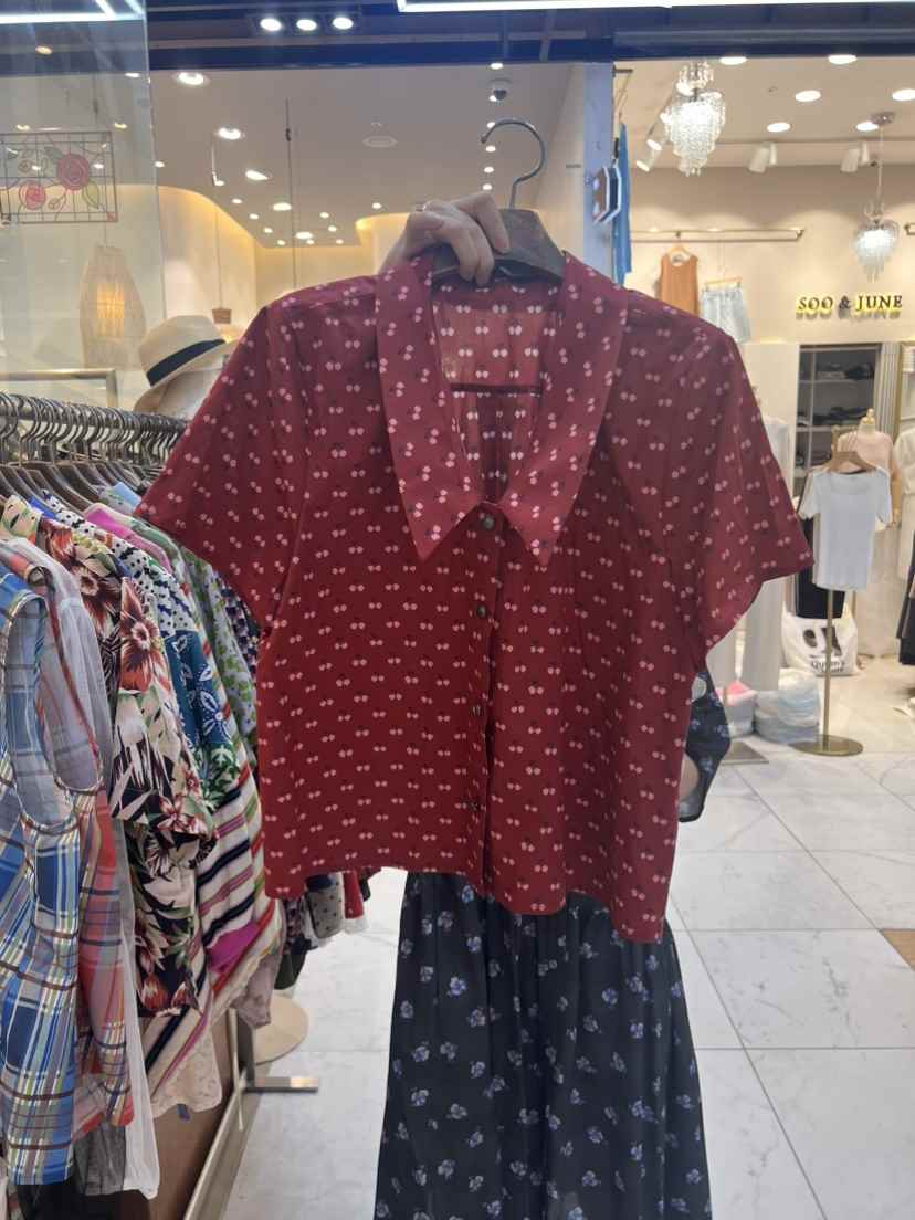 SUISUI韓國直郵女士新品休閑時尚熱賣24春夏真品襯衫蕾絲衫SUISUI襯衫/蕾絲衫