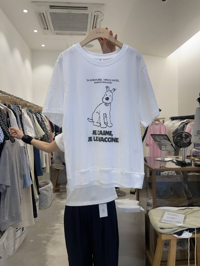 tan-COMO直郵韓國代購女裝新品人氣真品職業推薦時尚24春夏T恤tan-COMOT恤