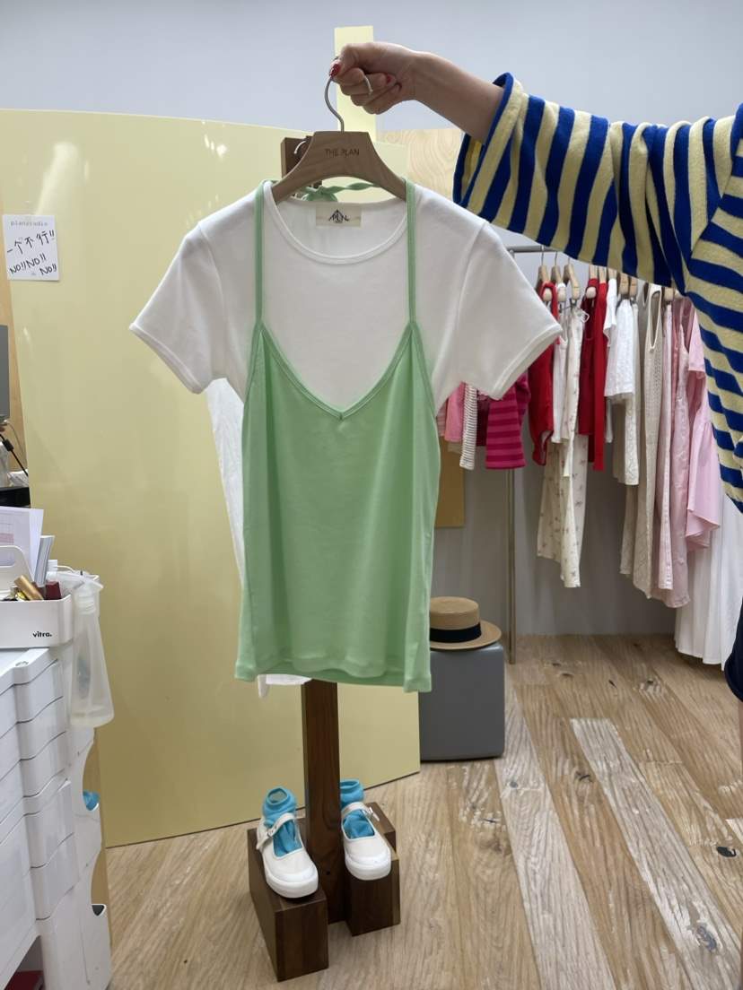 THE PLAN韓國直郵東大門代購女裝新品人氣推薦24春夏吊帶背心THE PLAN吊帶/背心