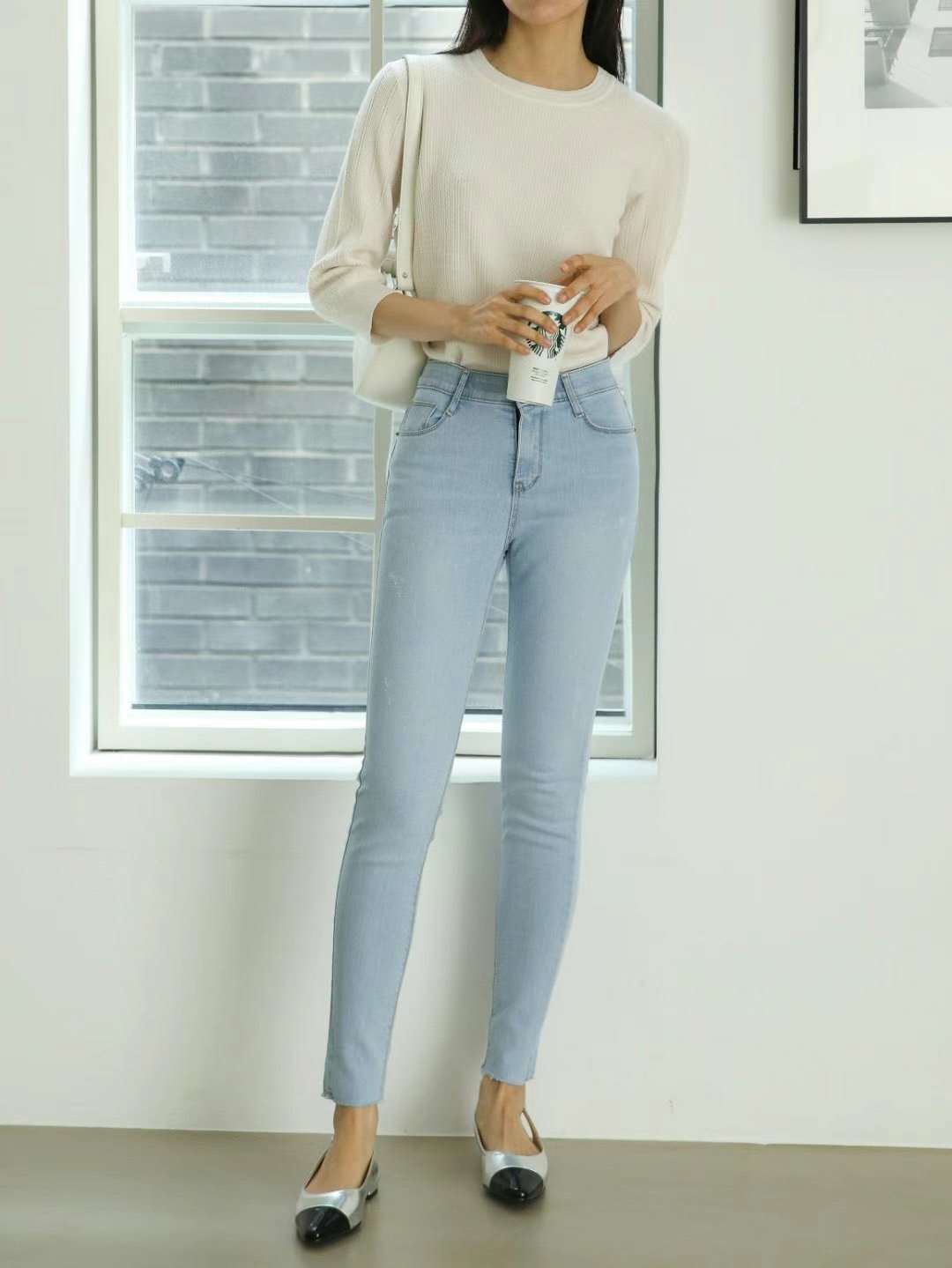 FLY DENIM韓國直郵東大門代購女裝新品24春夏熱賣牛仔褲FLY DENIM牛仔褲