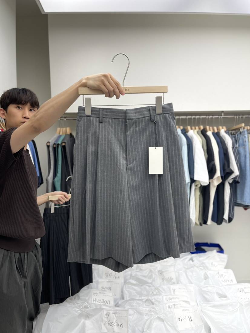 MENTO-男裝韓國直郵東大門實拍女裝新品24春夏職業熱賣短褲MENTO短褲