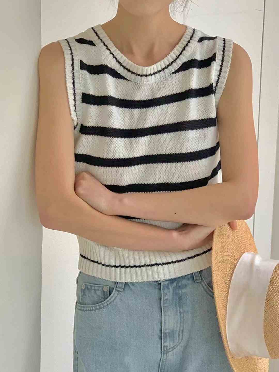 MICO直郵韓國代購女裝新品24春夏休閑熱賣時尚推薦吊帶背心ALL OVER吊帶/背心
