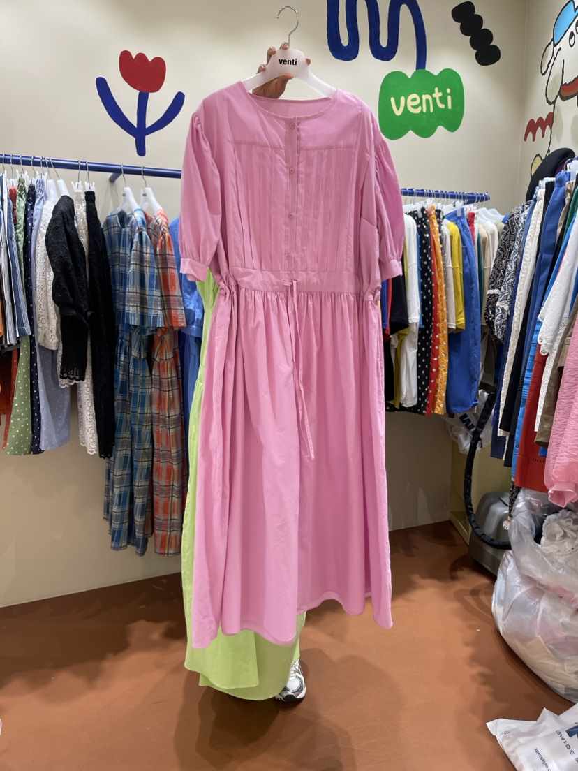 Venti韓國直郵女士新品人氣時尚推薦職業24春夏休閑連衣裙VENTI連衣裙