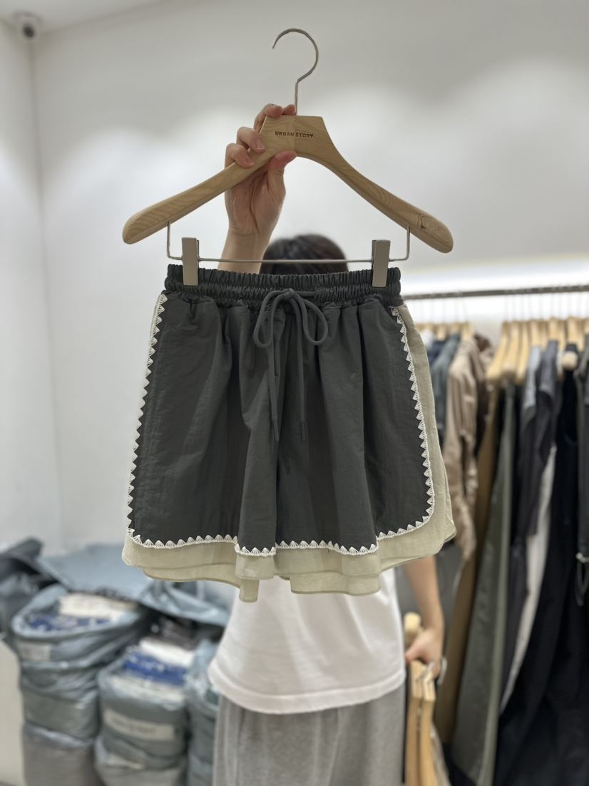 URBANSTORY韓國直郵女裝新款真品24春夏職業推薦短褲刺繡Remaking/URBANSTORY短褲