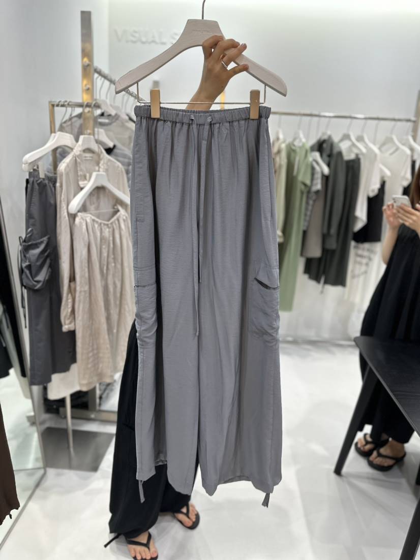 VISUAL SPACE直郵韓國代購女裝新品真品人氣24春夏休閑褲口袋VISUAL SPACE休閑褲