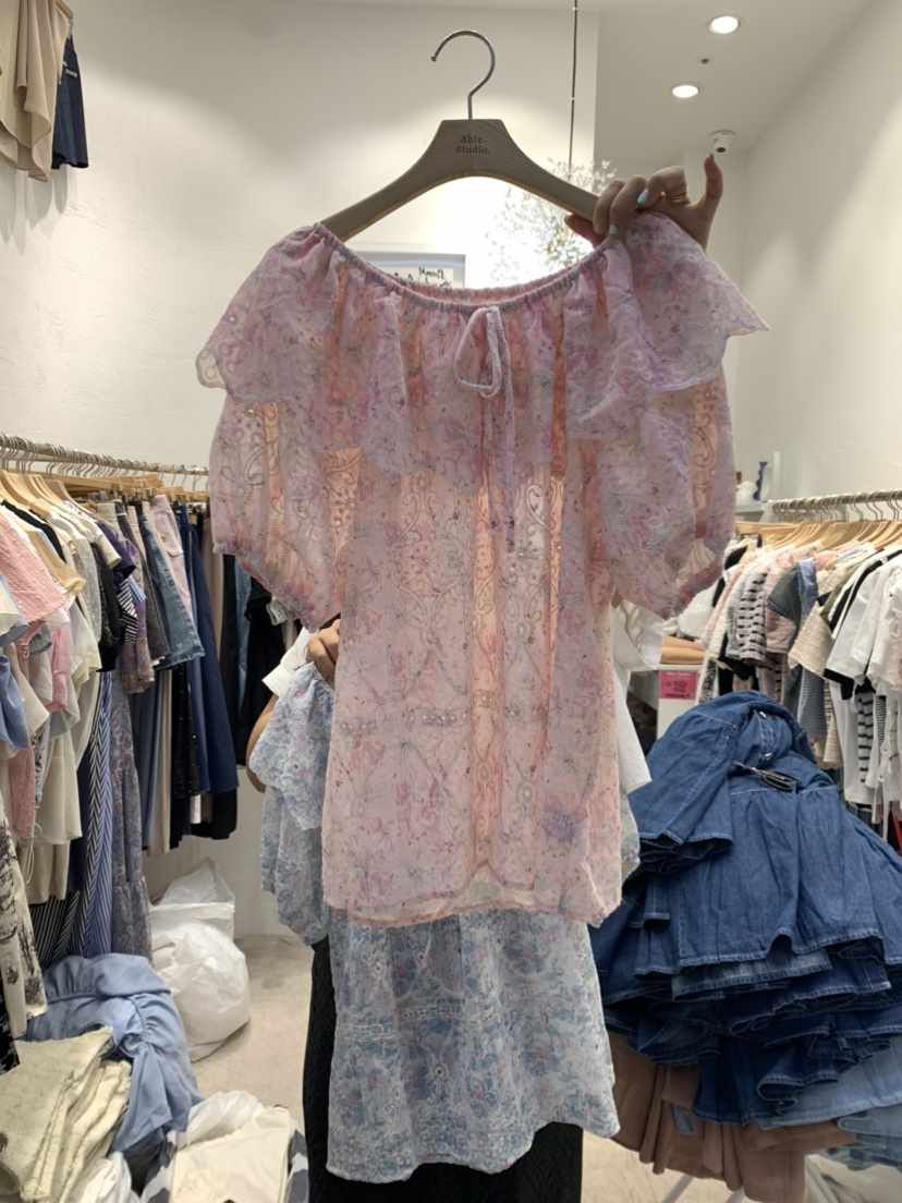 ABLE STUDIO韓國直郵女裝新款時尚真品人氣熱賣襯衫蕾絲衫TERAIS襯衫/蕾絲衫