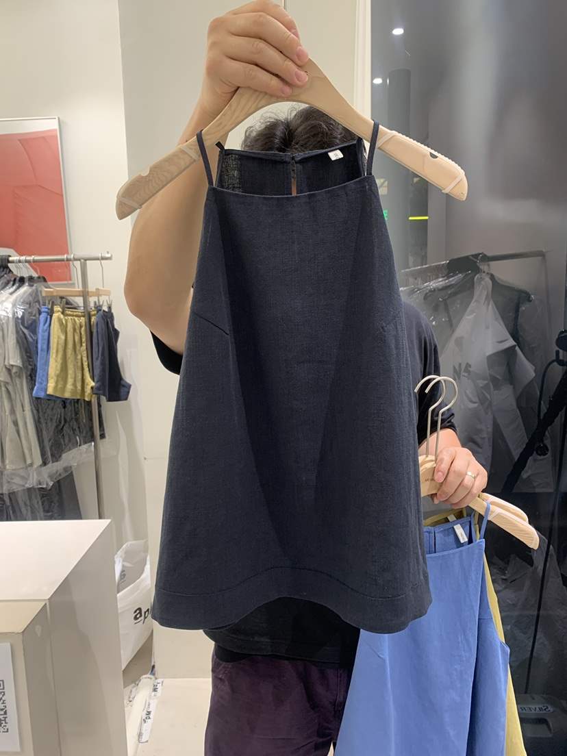 MEMO CLASSIC韓國直郵女裝新品24春夏推薦職業吊帶背心亞麻MEMO CLASSIC吊帶/背心