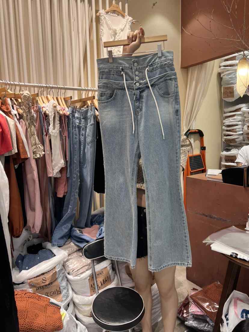 MIENNE韓國直郵女裝新品時尚24春夏人氣休閑職業真品牛仔褲MIENNE牛仔褲