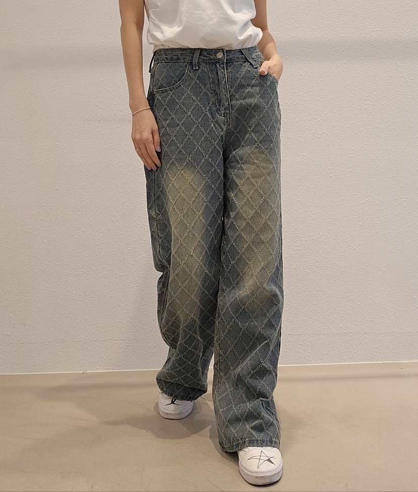 NEOUL/ahin雙領標簽韓國直郵東大門實拍女裝新品時尚牛仔褲NEOUL/ahin雙領標簽牛仔褲