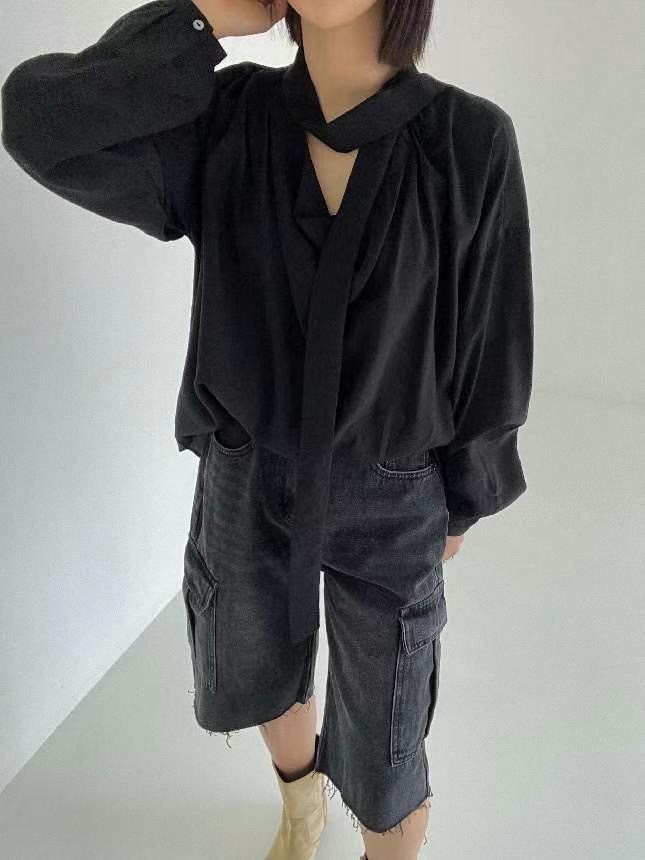 OVERFLOW直郵韓國代購女裝新款休閑推薦人氣24春夏長袖T恤OVERFLOW長袖T恤