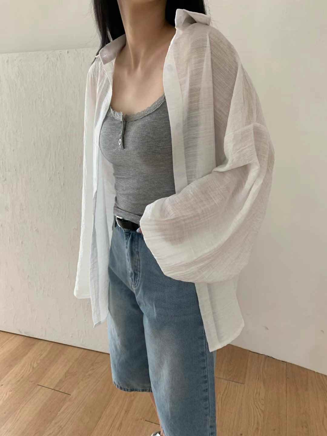 STAY ONE MORE韓國直郵東大門代購女士新款熱賣襯衫蕾絲衫STAY ONE MORE襯衫/蕾絲衫