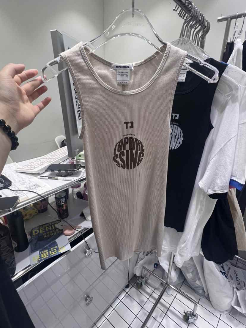 TOPDRESSING韓國直郵東大門實拍女裝新款休閑推薦24春夏吊帶背心THE BRUNCH吊帶/背心