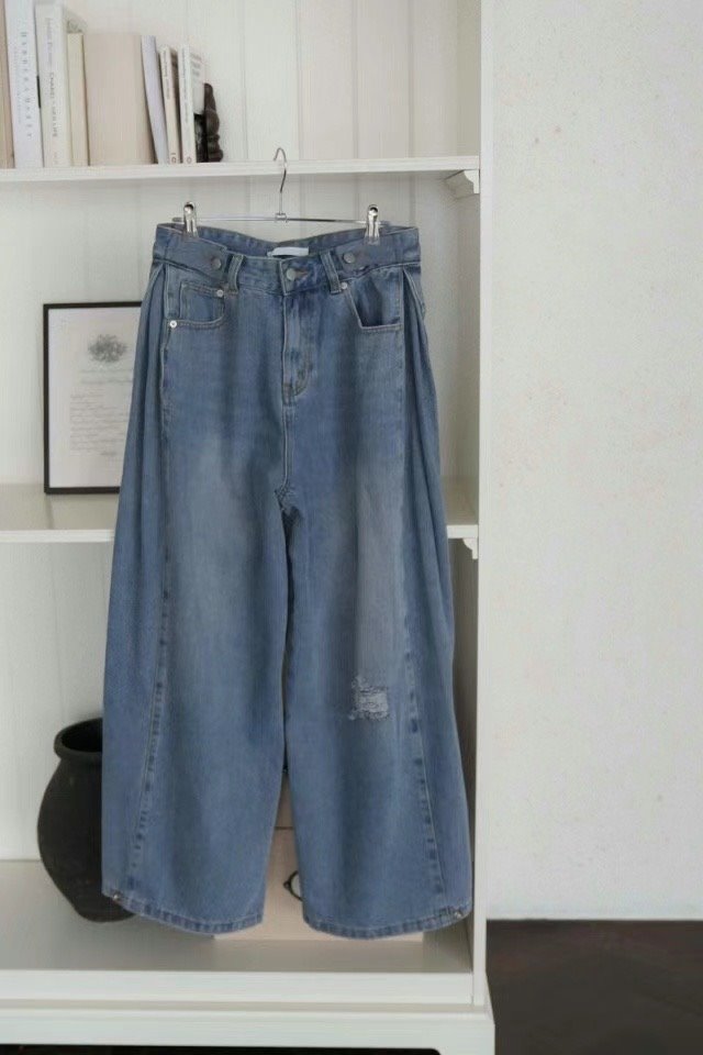 BIRTHDAY-OT韓國直郵東大門代購女裝新款24春夏真品牛仔褲BIRTHDAY-OT牛仔褲