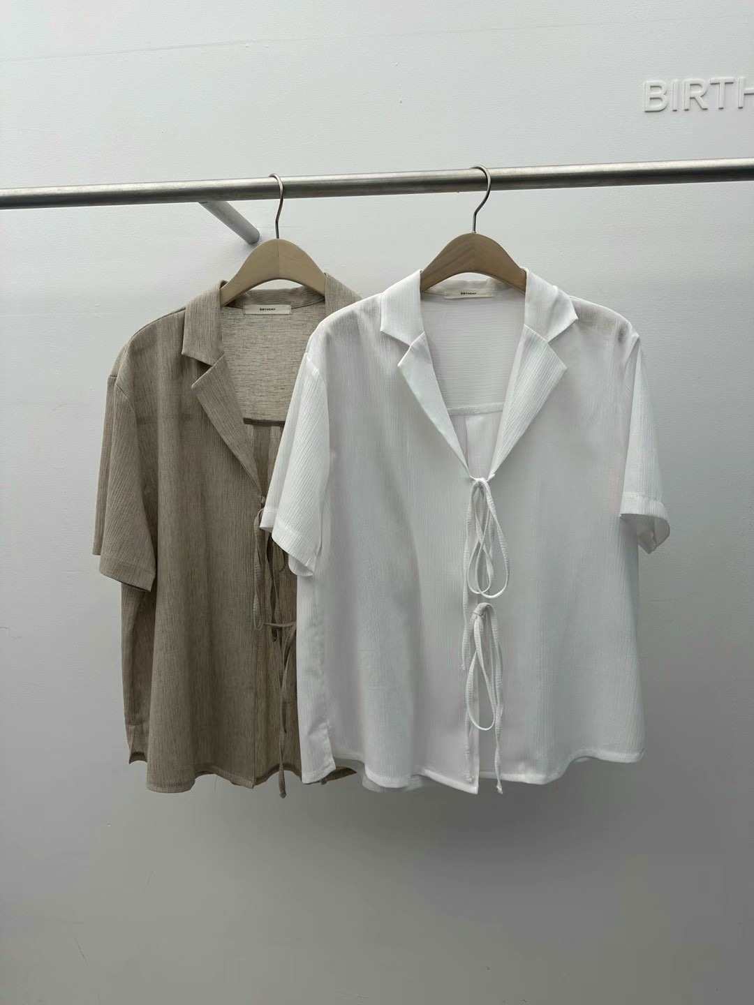 BIRTHDAY-OT直郵韓國代購女裝新款休閑時尚熱賣襯衫蕾絲衫BIRTHDAY-OT襯衫/蕾絲衫