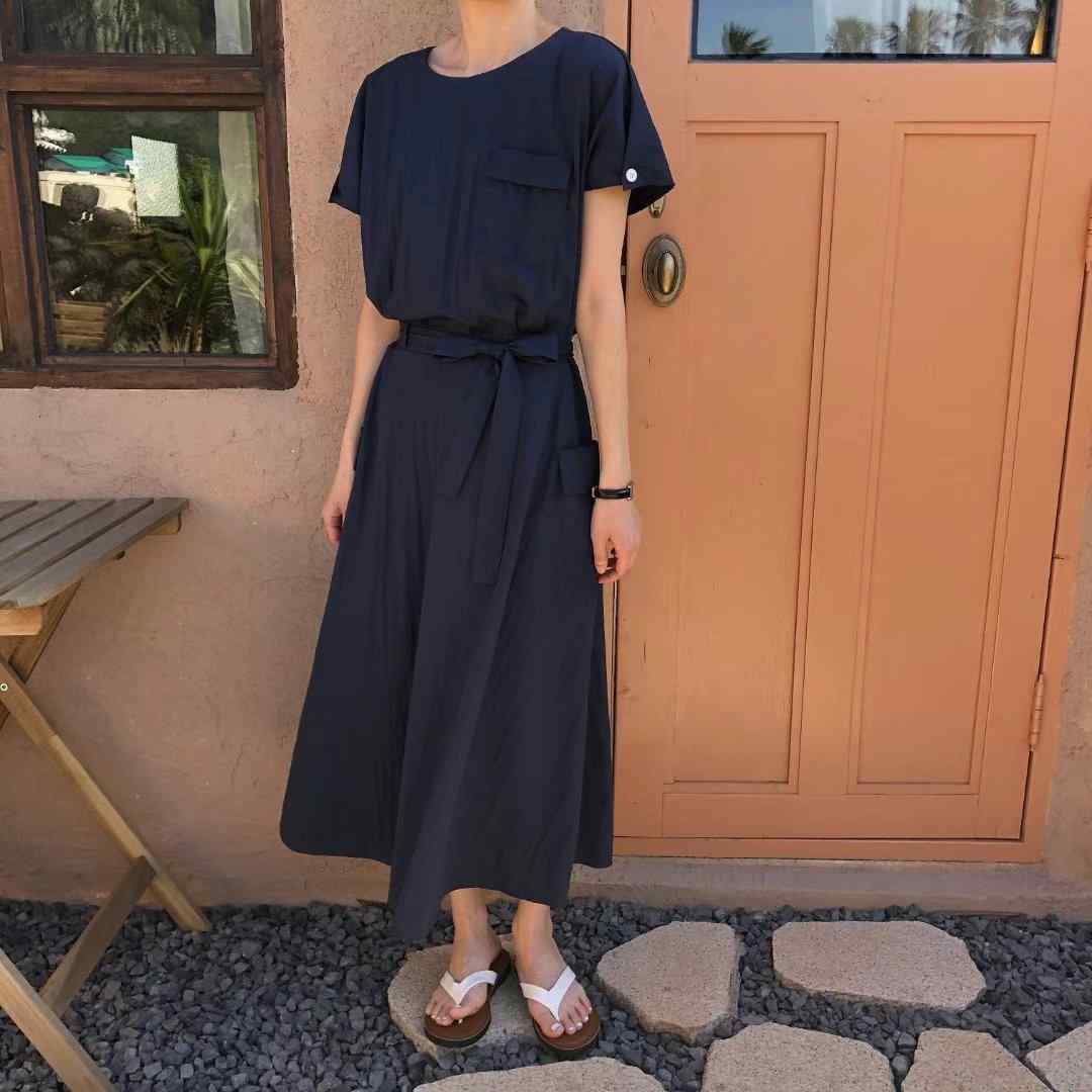 MAENEW韓國直郵東大門代購女裝新品24春夏熱賣連衣裙含腰帶MAENEW連衣裙