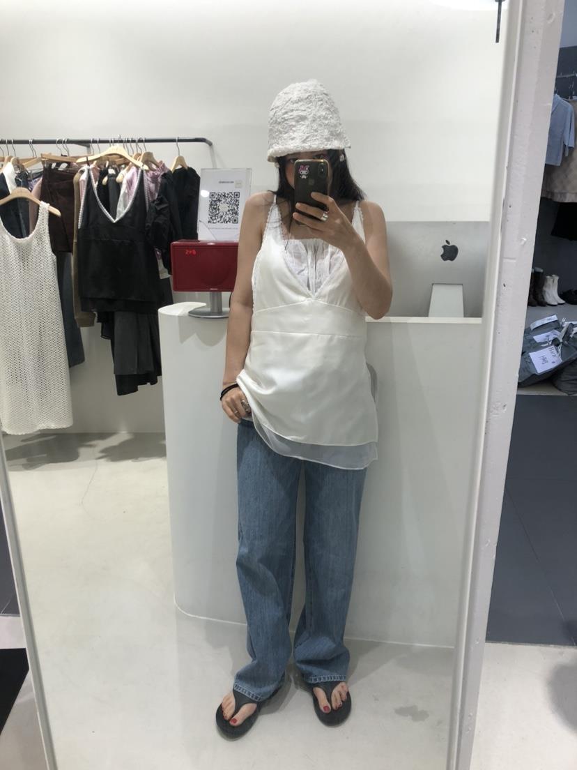 MELTED-P韓國直郵女裝新品人氣職業真品休閑24春夏吊帶背心蕾絲MELTED-P吊帶/背心