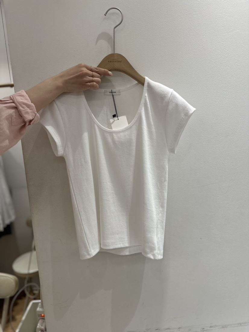 VERVEINE直郵韓國代購女裝新品真品熱賣人氣時尚休閑T恤羅紋VERVEINET恤