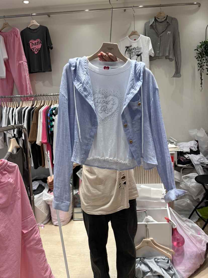 UNDERSTAR_VINTAGE韓國直郵女裝新款推薦時尚襯衫蕾絲衫透視UNDERSTAR_VINTAGE襯衫/蕾絲衫