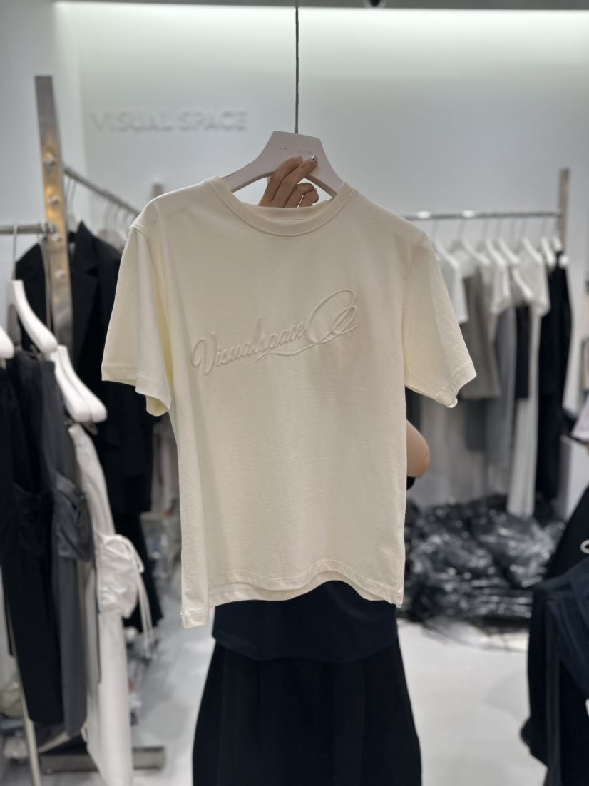 VISUAL SPACE韓國直郵女裝新品職業24春夏時尚真品人氣T恤VISUAL SPACET恤