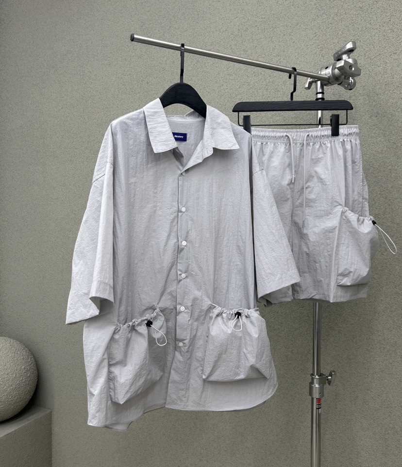 HESTORY韓國直郵女裝新品推薦休閑24春夏男士套裝口袋工裝HESTORY男士套裝