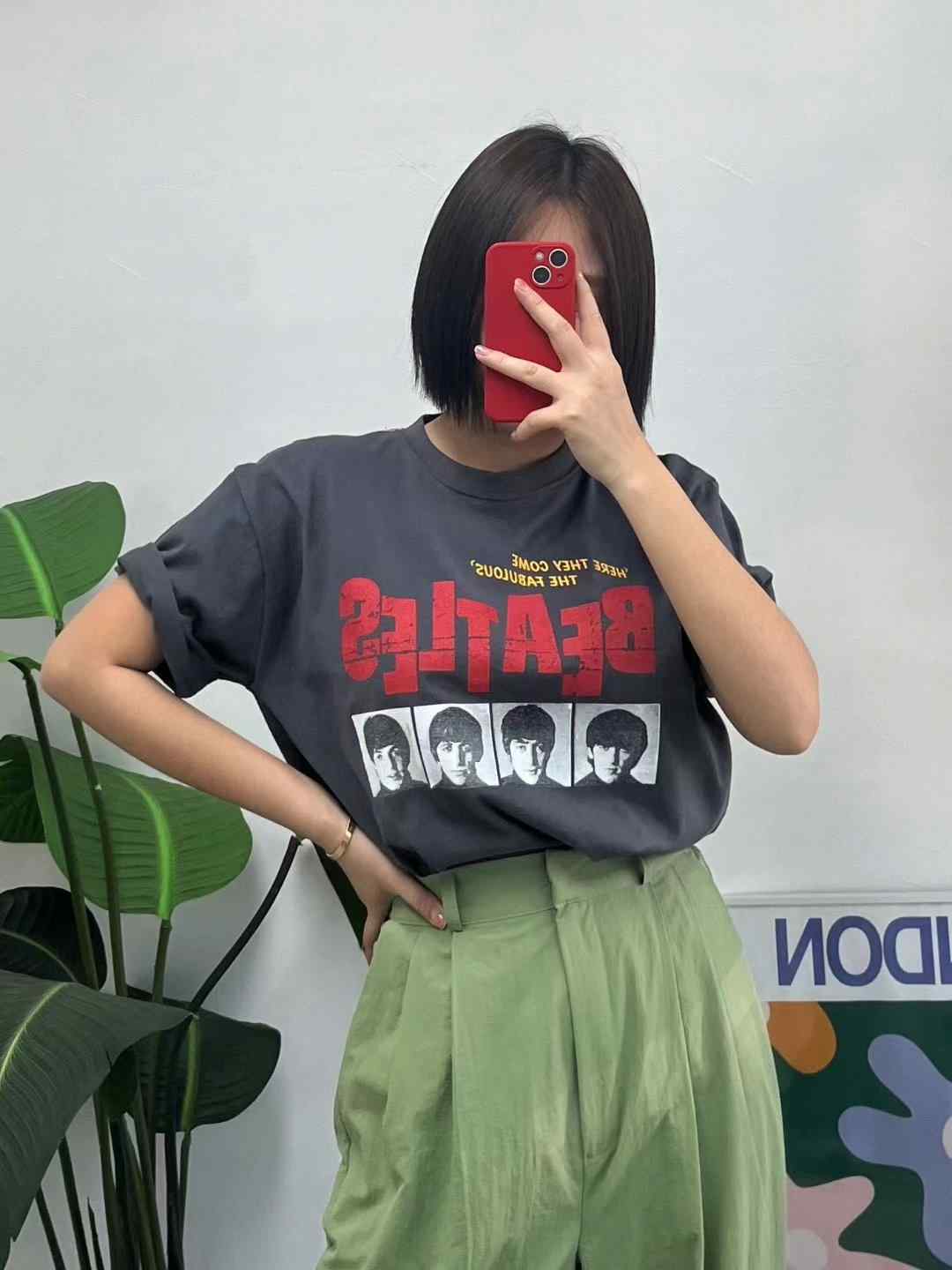 HHOLIC韓國直郵東大門實拍女裝新品職業人氣24春夏休閑T恤HHOLICT恤