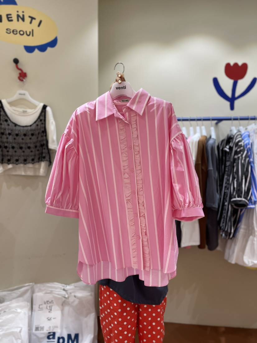 Venti韓國直郵女裝新品人氣真品熱賣職業24春夏襯衫蕾絲衫VENTI襯衫/蕾絲衫