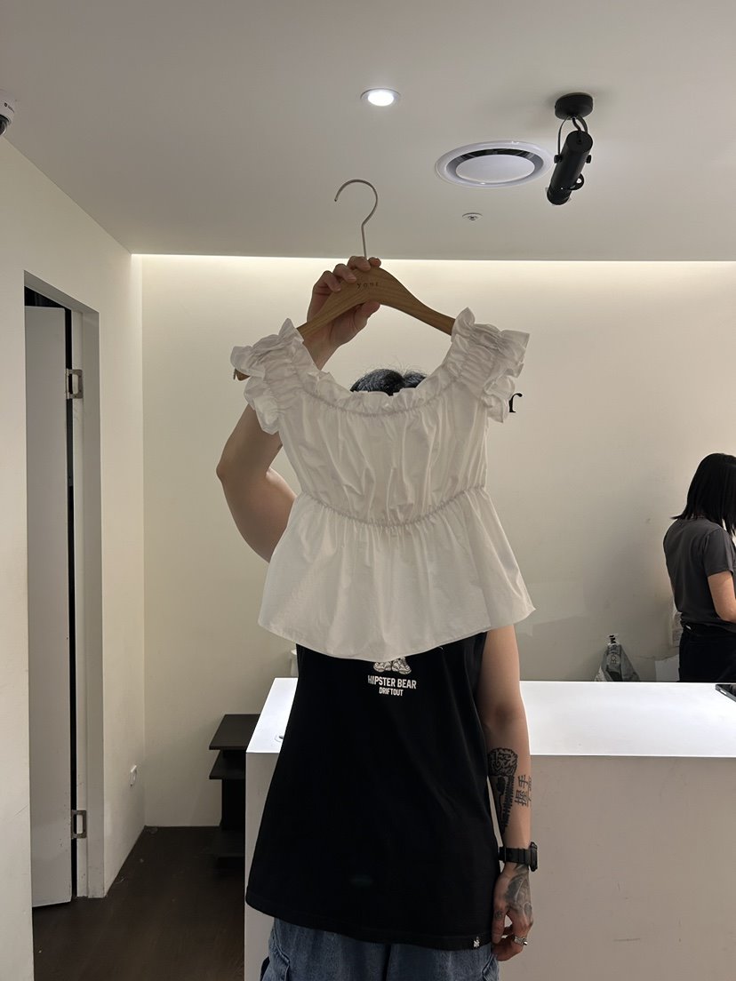 YOUR-P韓國直郵東大門代購女裝新品時尚24春夏襯衫蕾絲衫YOUR-P襯衫/蕾絲衫