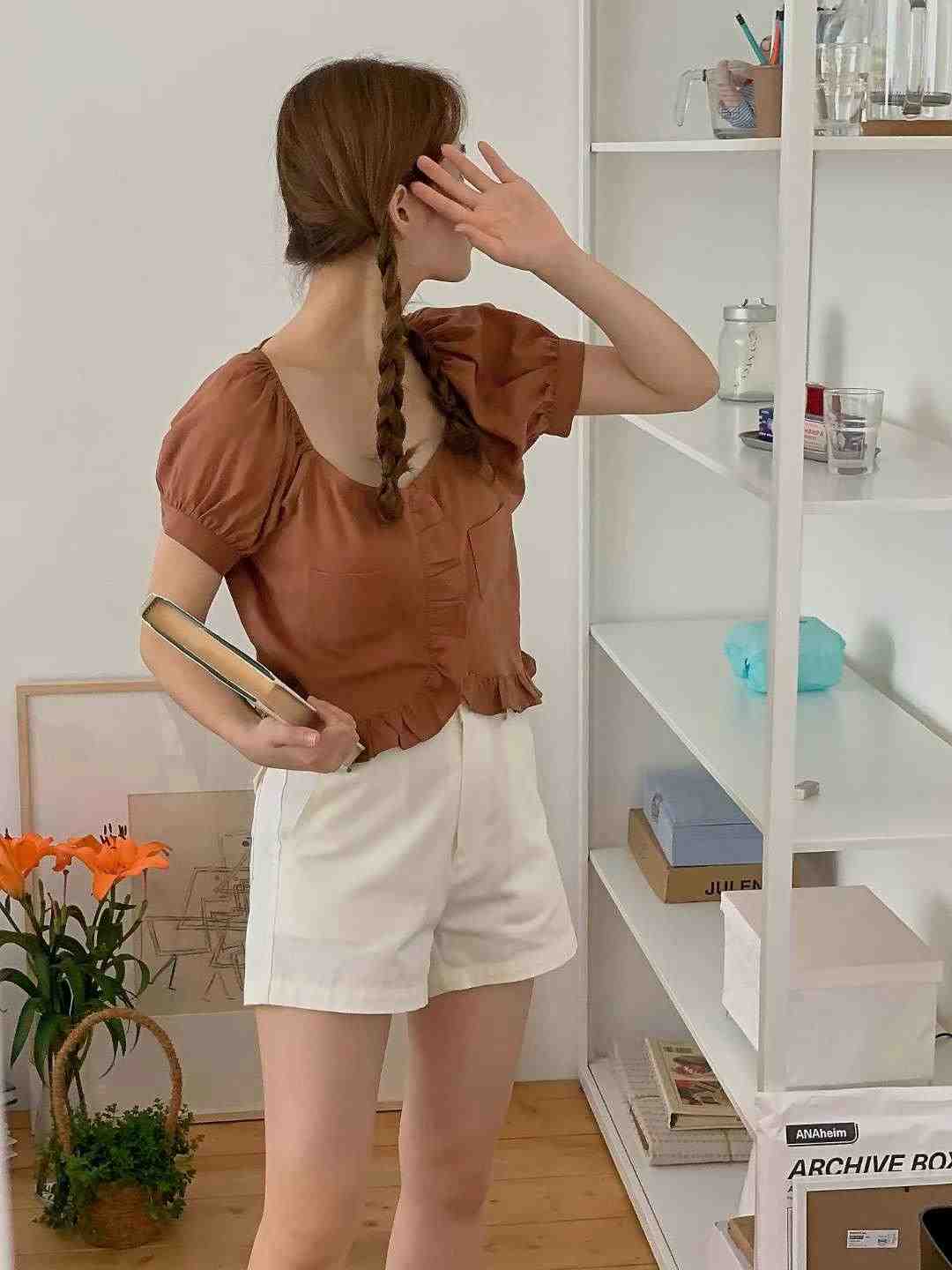 THE LIASOME直郵韓國代購女裝新品職業熱賣時尚襯衫蕾絲衫THE LIASOME襯衫/蕾絲衫