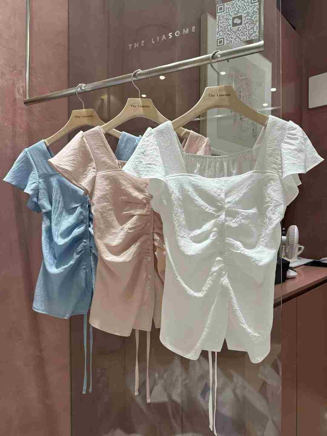 THE LIASOME韓國直郵女裝新款24春夏職業熱賣襯衫蕾絲衫THE LIASOME襯衫/蕾絲衫
