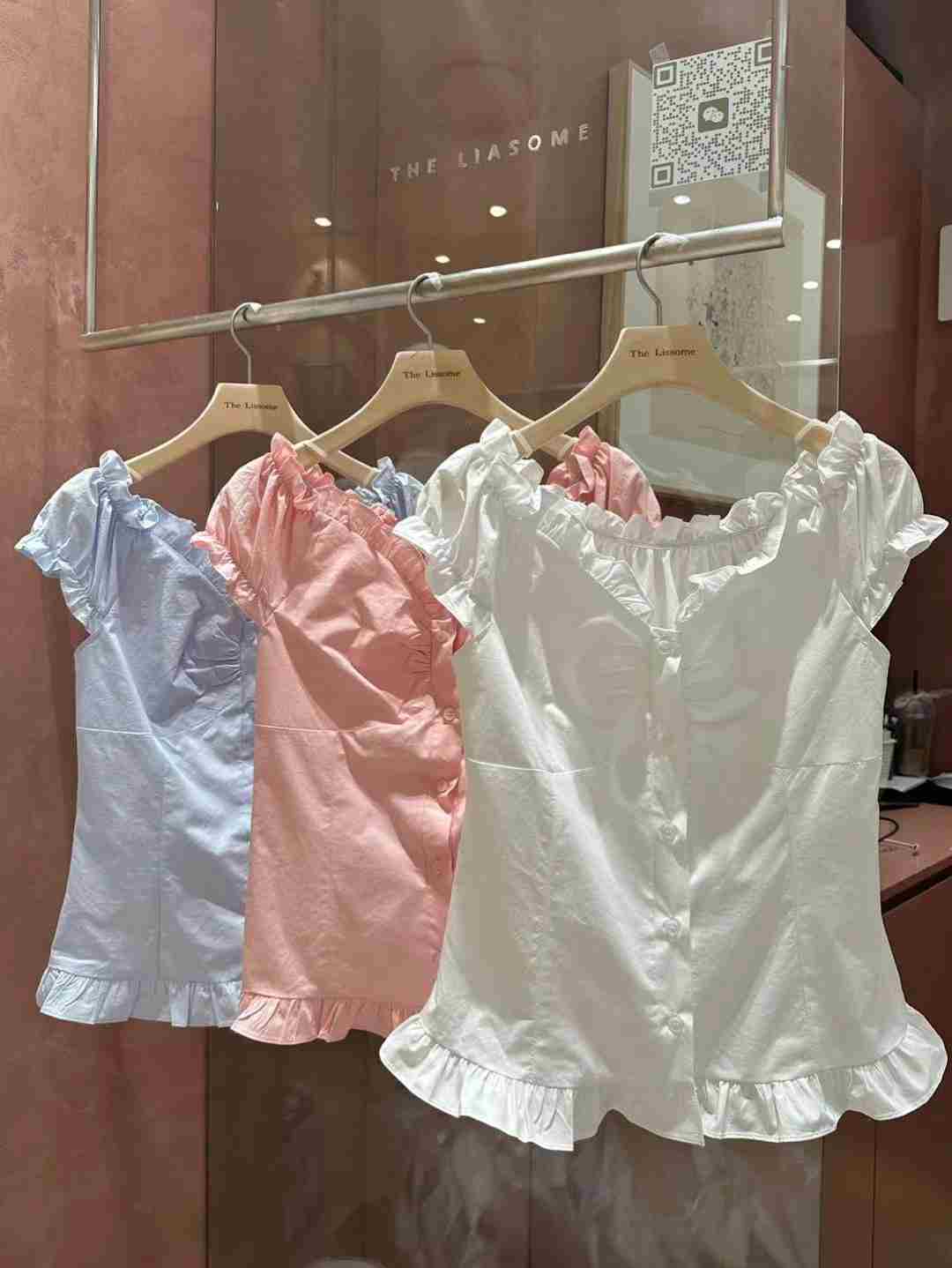 THE LIASOME韓國直郵女裝新款24春夏熱賣休閑襯衫蕾絲衫THE LIASOME襯衫/蕾絲衫
